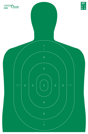 B-27 Silhouette - Green - Paper B-27 Silhouette - Green - Paper